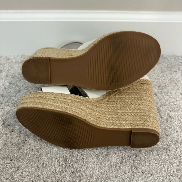 Steven Steve Madden Sirena White Leather Espadrille Platform Sandals - Picture 8 of 9